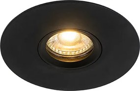 Nowoczesny reflektor wpuszczany czarny 12 cm - Buco