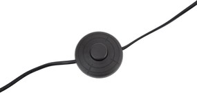 Nowoczesna lampa łukowa mosiężna z beżowym abażurem - Vinossa