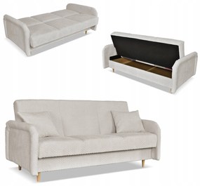 Kanapa sofa Merivo rozkładana wersalka funkcja spania pojemnik Family szara