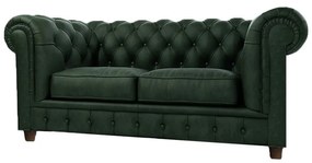 Ciemnozielona aksamitna sofa 184 cm Cambridge – Ropez