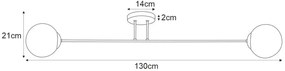 Nowoczesna lampa sufitowa z dwoma kloszami - S802-Fiva