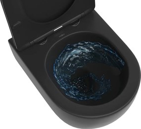 Mexen Carmen miska wc Rimless Tornado z deską wolnoopadającą slim, duroplast, czarna mat - 30881085T