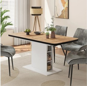 Stół jadalny gold power dąb/biały 120x80x77.3 fenaro