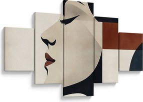 Obraz - Kobieta z profilu (125x70 cm)