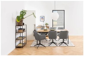 Czarno-naturalny regał w dekorze dębu 77x114 cm Seaford – Actona