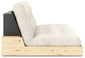 Biała sztruksowa rozkładana sofa 196 cm Base – Karup Design