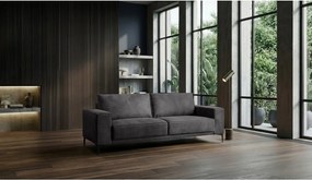 Antracytowa sofa z imitacji skóry 224 cm Copenhagen – Scandic