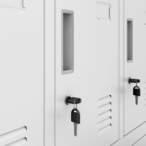 Szafa skrytkowa socjalna BHP biała: ROBERT 1360 x 1720 x 450 mm