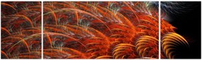 Obraz - Abstrakcyjna imitacja piór (170x50 cm)