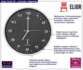 Klasyczny czarny zegar wiszący 31 cm M0-N49