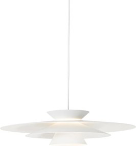 Designerska lampa wisząca biała z wbudowanym LED-em 3-stopniowo ściemnialna - Pauline