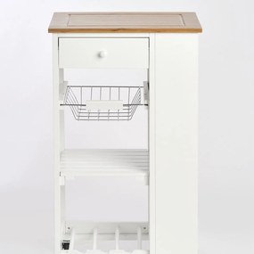 Wózek kuchenny z bambusowym blatem, 50 x 37 x 86,5 cm, ZELLER