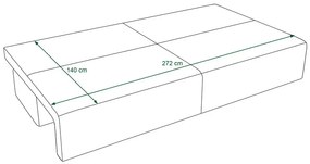 Beżowa rozkładana sofa - Lider 3X