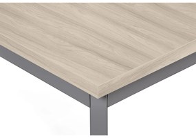 Stół jadalniany TRIVIA, 160x80 cm, ciemnoszara podstawa, dąb naturalny