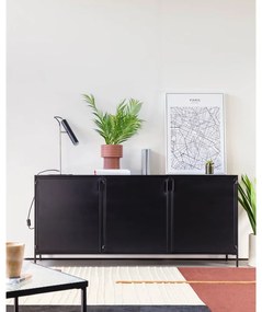 Czarna stalowa komoda 160x72x35 cm Shantay – Kave Home