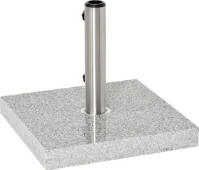 Outsunny Podstawa Parasola Ogrodowego Marmurowa Stabilna Elegancka 40x40x36cm Odporna na Warunki Pogodowe Szara | Aosom PL