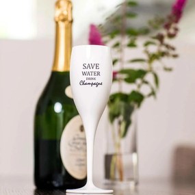 Koziol Kieliszek z napisem Save water drink champagne