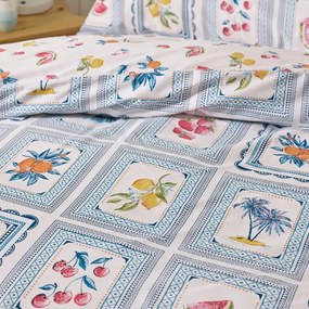 Niebieska pościel dwuosobowa 230x220 cm Riviera Tiles – Catherine Lansfield