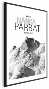 Plakat Nanga Parbat 21x30 cm z ramą czarną z marginesem ARTGEIST B