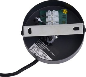 Retrowana lampa wisząca czarna ze szklanym zielonym kloszem - Bizle