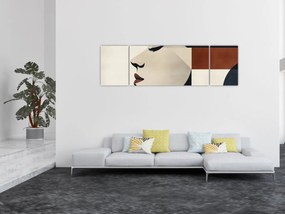 Obraz - Kobieta z profilu (170x50 cm)