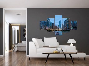 Obraz miasta nocą (125x70 cm)