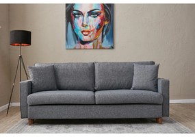 Ciemnoszara rozkładana sofa 210 cm Eva – Balcab Home