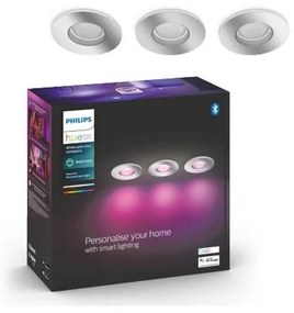 Philips Zestaw 3x LED RGB Hue 1xGU10/5,7W/230V IP44 do łazienki, ściemnialne