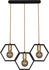 Potrójna geometryczna lampa wisząca - S058-Gesta