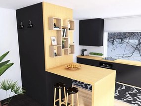 Nowoczesna półka ścienna w kolorze wenge - Mirego