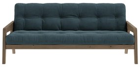 Niebieska sztruksowa rozkładana sofa 204 cm Grab – Karup Design