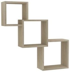 Zestaw modułowych półek ściennych w kolorze dębu L4-R06