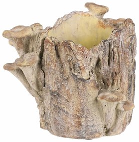 Opakowanie betonowe - pień z grzybami, 19 x 17 x16 cm