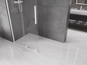 Mexen Velar ścianka prysznicowa rozsuwana Walk-in 120 x 200 cm, transparent 8 mm, biała - 871-120-000-03-20