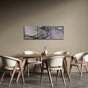 Obraz - Design (z zegarem) (90x30 cm)