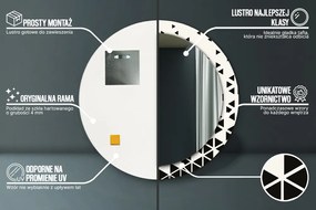 Abstrakcyjny geometryczny Lustro dekoracyjne okrągłe