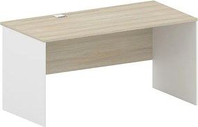 Biurko biurowe FUTURE, 170x80 cm, biały/dąb naturalny