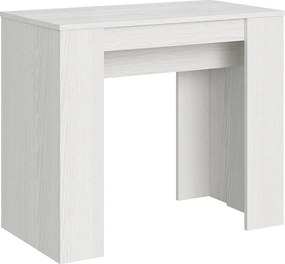 Konsola rozkładana 90x48/308 cm Basic Frassino biała