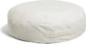 Pufka - siedzisko z jasnego kremowego materiału BINI SOFT BUTTER - M