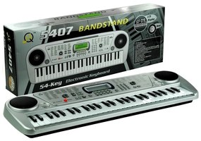 Keyboard mq5407 organy 54 klawisze lcd ładowarka