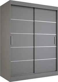 Antracytowa szafa przesuwna 150 cm A9-L18