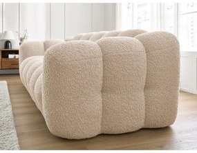 Jasnobrązowa sofa z materiału bouclé 232 cm Hippolyte – Bobochic Paris