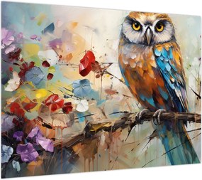 Obraz - Malowana sowa (70x50 cm)