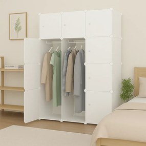 Składana szafa modułowa 147x111x47 cm – lekka, wodoodporna, idealna do małych pomieszczeń