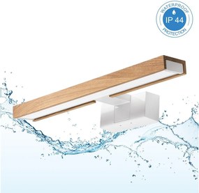 Brilagi - LED oświetlenie lustra łazienkowego 3 w 1 WOODY MIRROR LED/8W/230V IP44 biały/dąb