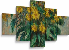 Obraz - Claude Monet, Jerusalem Artichoke Flowers, reprodukcje (125x70 cm)