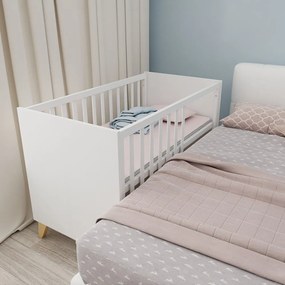 Białe łóżeczko 60x120 cm Léon – Roba