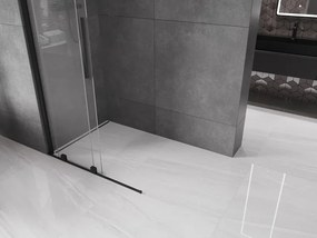 Mexen Velar ścianka prysznicowa rozsuwana Walk-in 85 x 200 cm, transparent 8 mm, czarna - 871-085-000-03-70