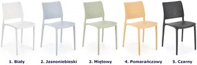 Miętowe minimalistyczne krzesło ogrodowe - Pięciopoziomowa