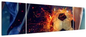 Obraz - Piłka w ogniu (170x50 cm)